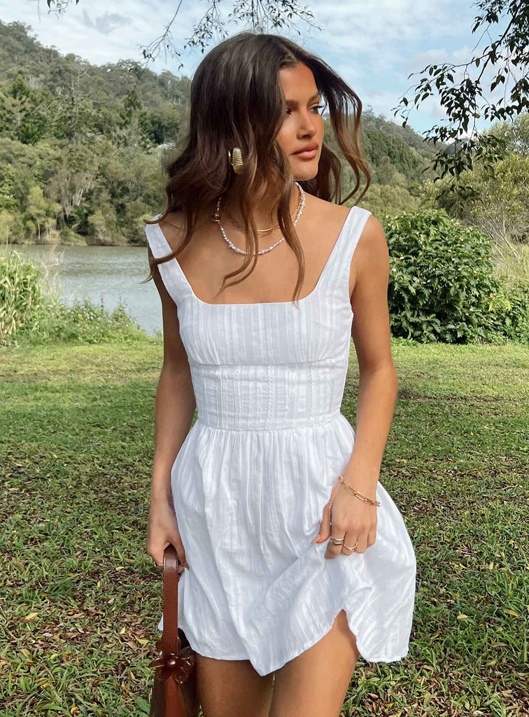 white summer dress short